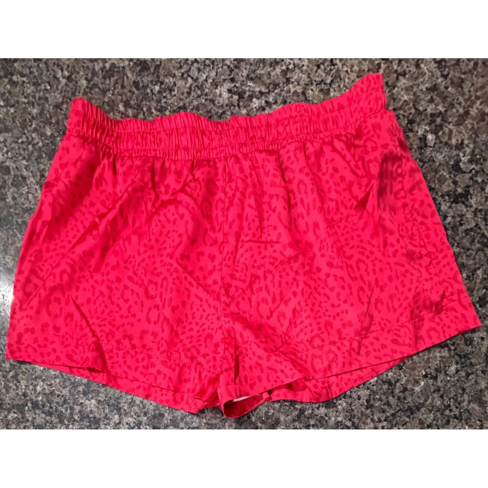 Storm Reid x‎ PacSun Womens Red Leopard Animal Print Elastic Waist Shorts Size M